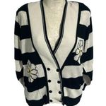 Leslie Fay Leslie fray vintage daisy striped button cardigan size 2X. Photo 0