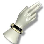 Boutique Womens Bangle Cuff Bracelet Fashion Jewelry Jeweled Black Cream Gold Photo 0