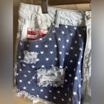 Refuge American flag distressed jean shorts size 8 Photo 2