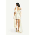 Deme by Gabriella Marianna Dress in Off White Small New Womens Scarf Mini Photo 12