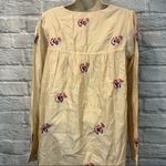 Tularosa NWT Women's XS Cream Blythe Mini Dress Cream Pink Embroidered Photo 11