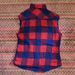 Jachs Girlfriend  RED & BLUE BUFFALO PLAID CHECKERED PEARL SNAP CUT OFF SLEEVE Photo 5