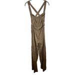 Reformation Autumn Linen Jumpsuit Size 0 Mushroom Brown Wide Leg One Piece Photo 10