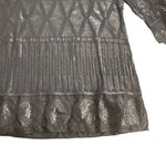 Adrienne Vittadini  black 3/4 sleeve dress blouse embellished small Photo 4