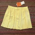 NWT VTG KAELIN PASTEL YELLOW PREP SCHOOL PLEATED MINI SKIRT Size M Photo 3