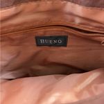 Bueno  Cognac Brown Textured Faux Leather Fringe Boho Shoulder Bag Purse Photo 3