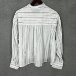 Lane Bryant Button Up Top Womens 20 White Striped Long sleeve Gauzy Career Chic Photo 7