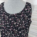 Kathie Lee Collection Vintage 90s Y2K Kathie Lee Floral Sleeveless Shift Maxi Dress Black Pink Medium Photo 4