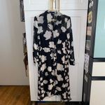 All Saints Skylar Long Sleeve Sheer Maxi Dress Floral Black White Grunge lite Photo 12