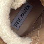 Steve Madden  Women’s Receptive Lace-Up Hiker Booties Brown Suede Shearling 6.5 Photo 6