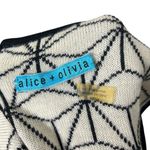 Alice + Olivia  Bently Wool Dress Women’s Medium Black White Sleeveless Knit Photo 8