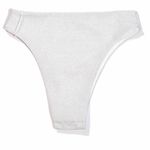 Wave Babe NEW  Silver Shimmer Metallic High Cut Swim Suit Bikini Bottom Small Photo 2