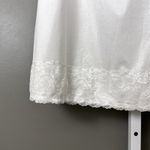 Vintage Velrose Half Slip Skirt Plus Size 2X White 100% Nylon USA Made Wide Lace Photo 4