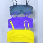 Women’s Multicolor 3 Pack Sports Bra Set Yellow Size M Photo 1