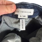 Good American Women’s Good Legs Raw Hem Slim Jeans Dark Wash Size 28 Photo 8