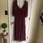 Luxology Burgundy Floral Maxi Dress Photo 3