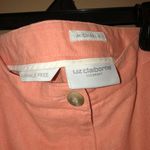 Liz Claiborne Lizsport Wrinkle Free Michaela Linen Trouser Pants Orange Pink 12 Photo 3