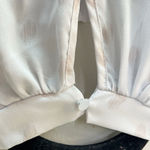 Shannon Ford White With Blush Pink Spots Sleeveless Blouse Tie Neck Size 1X Photo 5