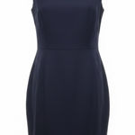 J.Crew  Suiting Dress Navy Wool Sheath Dress Size 0 Cap Sleeve Business Work Photo 0