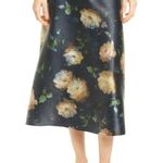 Vince Painted Rose Satin Slip Skirt in Petal Glow Photo 6