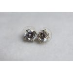 Source Unknown Retro Glam Glittering Crystal Silver Tone Post Gently Worn Party Earrings Photo 2