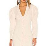 L'Academie  x Revolve Cream Button Shirt Dress Long Sleeve Size Large Photo 0