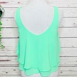Iris Mint Green Layered Flounce Festival Crop Top Tank Top Size Small Photo 7