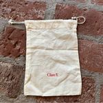 Claire V Merci Beaucoup Drawstring Pouch Dustbag Storage Bag white and red Photo 3
