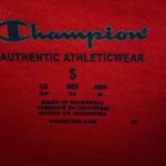 Champion  Red Varsity Stripe Crop Top Small Photo 4
