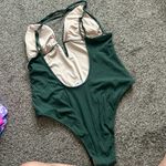 Shade & Shore  Green one-piece swimsuit with adjustable straps and removable padding  Photo 4
