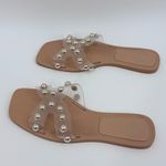 ZARA Tan and Clear Embellished Sandals Photo 2