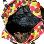 Dejuno Rolling Carry On Duffle‎ Bag Luggage Colorful Polka Dot Travel Black Photo 6