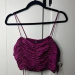 ZARA NWT  Pink Cropped Ruched Tank Size Small Photo 1