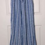 Briggs New York Briggs Blue Striped Linen Pants Medium Photo 3