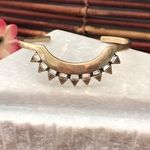 Banana Republic  thin brass bangle cuff bracelet glass stones Photo 1