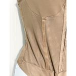 Free People  Cocoa Corset Bodysuit Size M Sleeveless Hook and Eye Thong Teddy‎ Photo 3