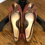Coach Patchwork Logo Leather Low Heal Flat Shoes In Shades of Pink Bronze Sz 7.5 Photo 1