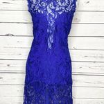 Emilio Pucci Blue Lace Illusion Cocktail Dress Size 10 Photo 3