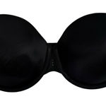 Victoria's Secret Victoria Secret 32DD Biofit Strapless Bra Underwire Satin Lined Cup Black Photo 0