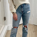 Abercrombie & Fitch A&F Ankle Straight Ultra High Rise Distressed Jeans 30 Photo 0