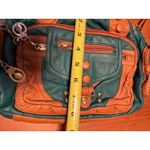 Green Brown Y2K Multi Pocket Satchel Bag Dome Top Boho Grunge Harajuku Purse Photo 14