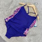 Catalina NWT  Women’s Racer Back Tank One-Piece Swimsuit in Purple Plus Size 2X Photo 1