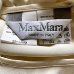 Max Mara  100% Silk Blouse Top Long Sleeve Keyhole Back Relaxed Cream 10 Photo 1