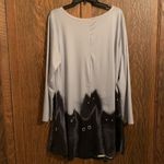 2X Black cat print long sleeve dress with pockets NWOT Photo 1