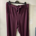 Torrid  Burgundy Slim Taper Studio Luxe High Rise Tie Front Waist Pants Size‎ 14 Photo 2