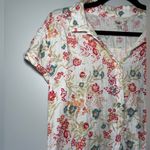 Faherty  Hana Floral Print‎ 100% Cotton Collared Shirt Tunic Dress Sz XSmall Photo 4