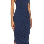 Katie May NWOT  Alana Asymmetric Off the Shoulder ruched midi Dress sz XS Photo 0