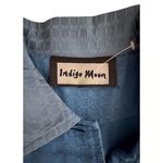 indigo. Moon Women's Patchwork Floral Embroidered Jacket Color Block Boho Size M Photo 3