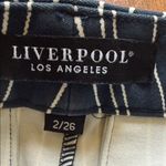 Liverpool  Navy and White Striped Women's Bermudas Photo 5