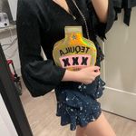 Boutique tequilla holographic crossbody bag gold Photo 1